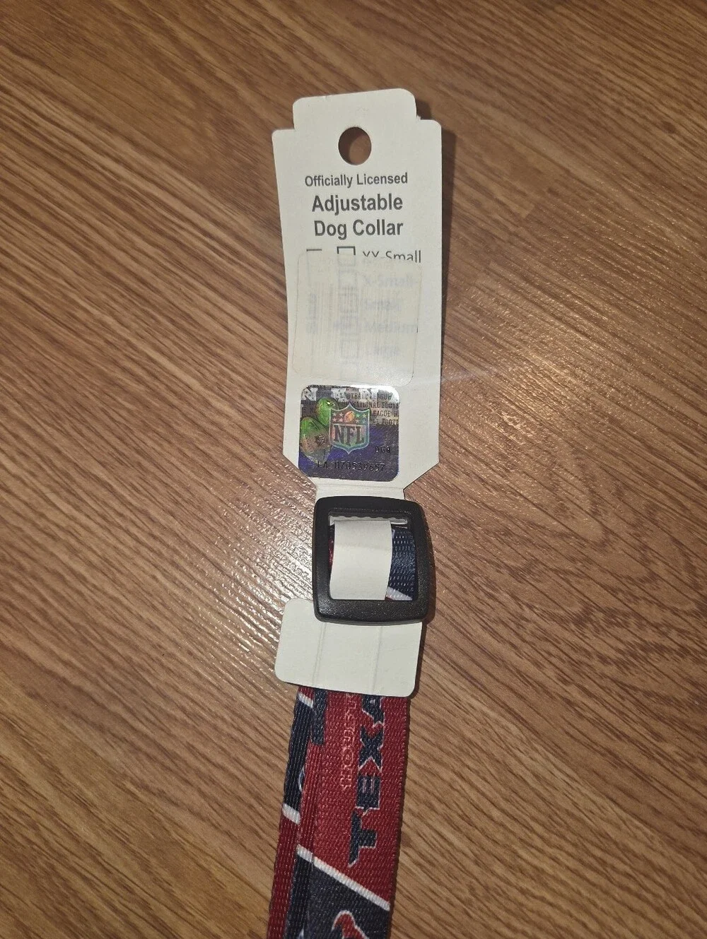 Houston Texans Adjustable Dog Collar S, M, L NFL Football Red Team Logo NWT